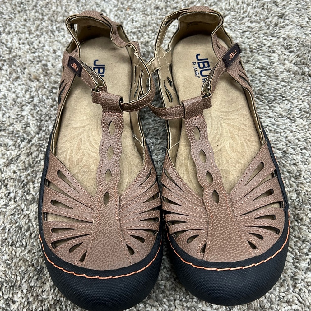 JBU Brown and Black Women's Sandals